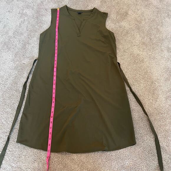 Eddie Bauer Women's Sleeveless Green Dress with Waist Tie Size M - Picture 6 of 8